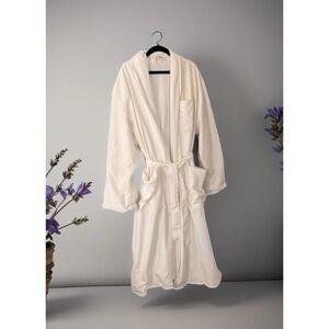 VTG Rimann Terry Cloth Robe Men's M/L White Robe Embroidered Paris 2000 luxury